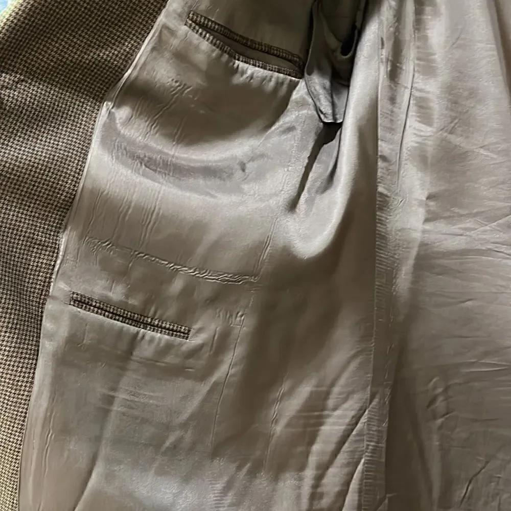 Handsome Nautica Men’s 40R Brown & Grey 100% Wool Sport Coat